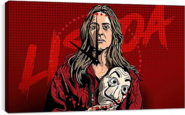 Часы картина - Бумажный дом. La casa de papel Часы картина - Бумажный дом. La casa de papel