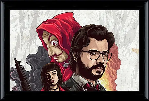 Картина в раме - Бумажный дом. La casa de papel Картина в раме - Бумажный дом. La casa de papel