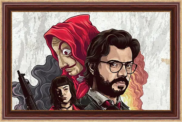 Картина в раме - Бумажный дом. La casa de papel Картина в раме - Бумажный дом. La casa de papel