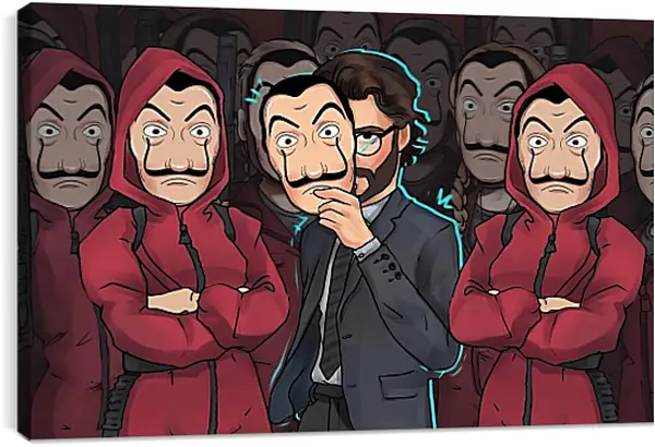 Постер на подрамнике - Бумажный дом. La casa de papel Постер на подрамнике - Бумажный дом. La casa de papel