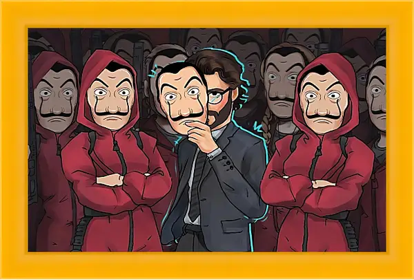 Картина в раме - Бумажный дом. La casa de papel Картина в раме - Бумажный дом. La casa de papel