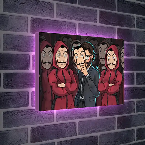 Лайтбокс световая панель - Бумажный дом. La casa de papel Лайтбокс световая панель - Бумажный дом. La casa de papel