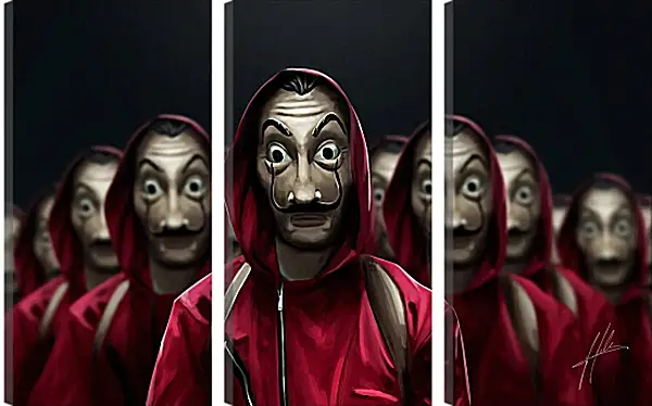Модульная картина - Бумажный дом. La casa de papel Модульная картина - Бумажный дом. La casa de papel