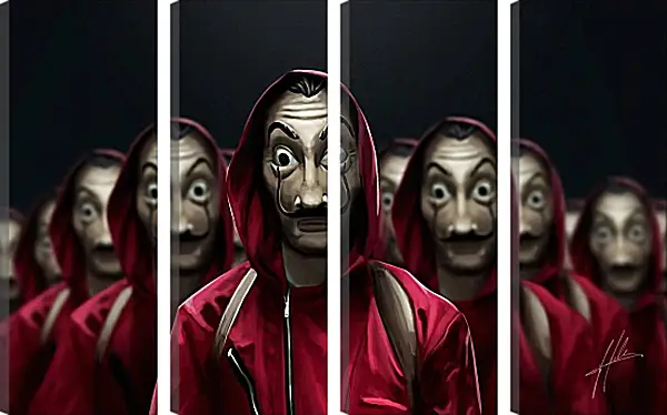 Модульная картина - Бумажный дом. La casa de papel Модульная картина - Бумажный дом. La casa de papel