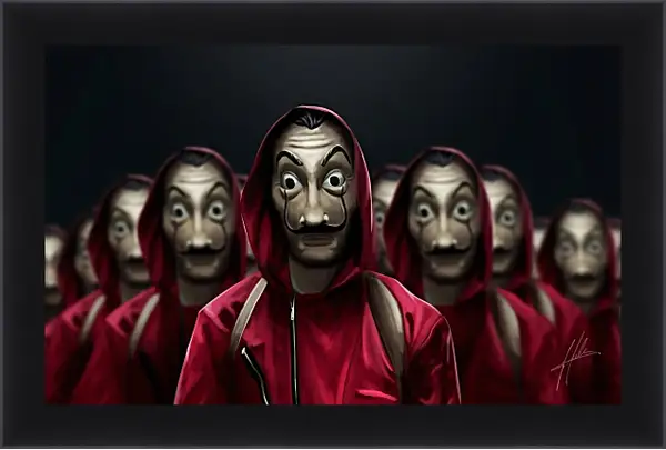Картина в раме - Бумажный дом. La casa de papel Картина в раме - Бумажный дом. La casa de papel