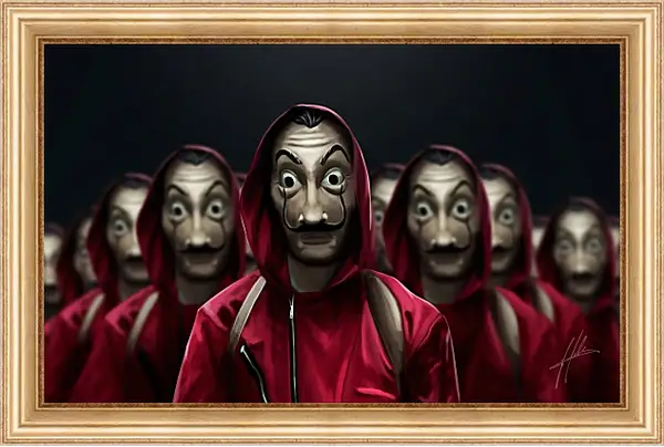 Картина в раме - Бумажный дом. La casa de papel Картина в раме - Бумажный дом. La casa de papel