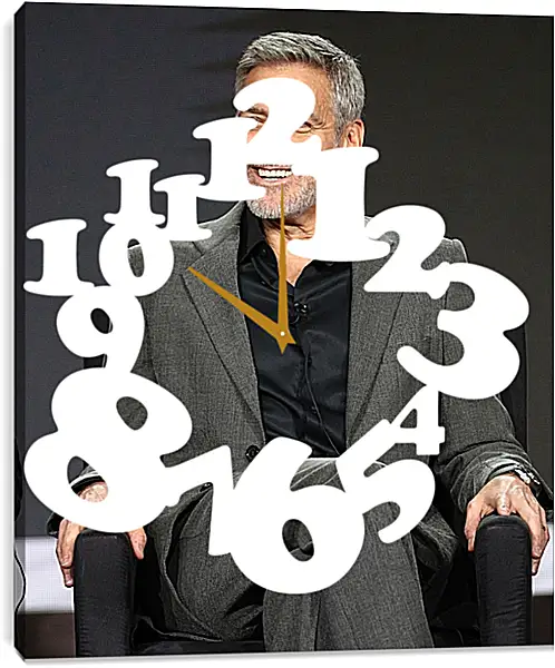 Часы картина - Джордж Клуни. George Clooney Часы картина - Джордж Клуни. George Clooney