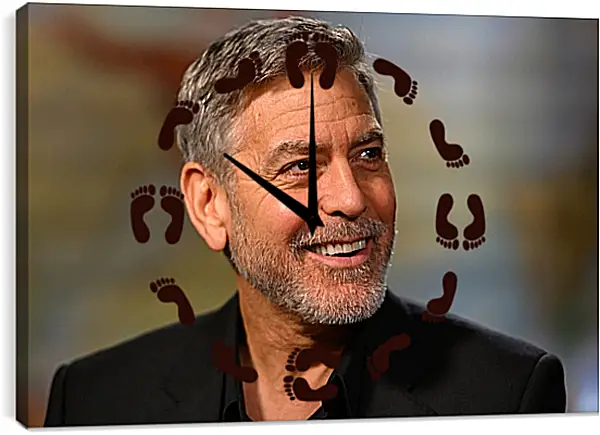 Часы картина - Джордж Клуни. George Clooney Часы картина - Джордж Клуни. George Clooney