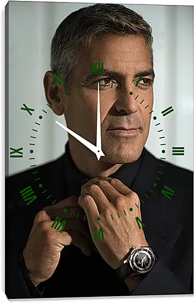 Часы картина - Джордж Клуни. George Clooney Часы картина - Джордж Клуни. George Clooney