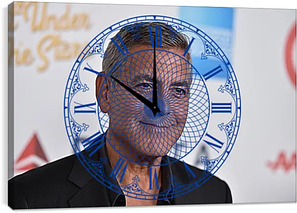 Часы картина - Джордж Клуни. George Clooney Часы картина - Джордж Клуни. George Clooney