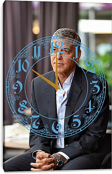 Часы картина - Джордж Клуни. George Clooney Часы картина - Джордж Клуни. George Clooney