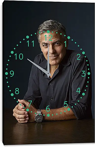 Часы картина - Джордж Клуни. George Clooney Часы картина - Джордж Клуни. George Clooney