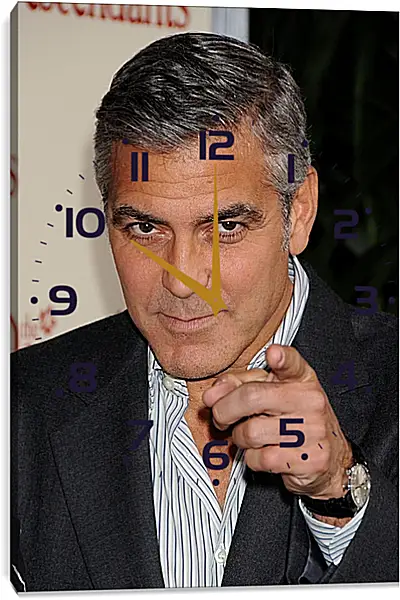 Часы картина - Джордж Клуни. George Clooney Часы картина - Джордж Клуни. George Clooney