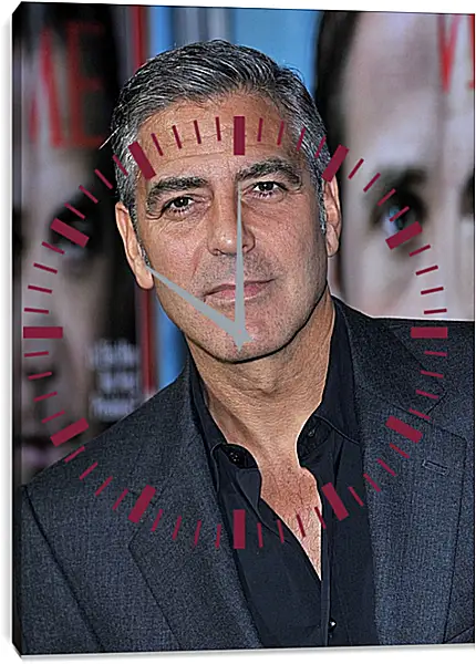 Часы картина - Джордж Клуни. George Clooney Часы картина - Джордж Клуни. George Clooney