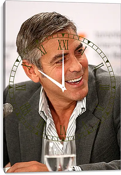 Часы картина - Джордж Клуни. George Clooney Часы картина - Джордж Клуни. George Clooney