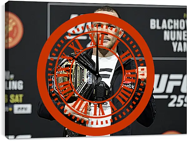 Часы картина - UFC. MMA. Пётр Ян Часы картина - UFC. MMA. Пётр Ян