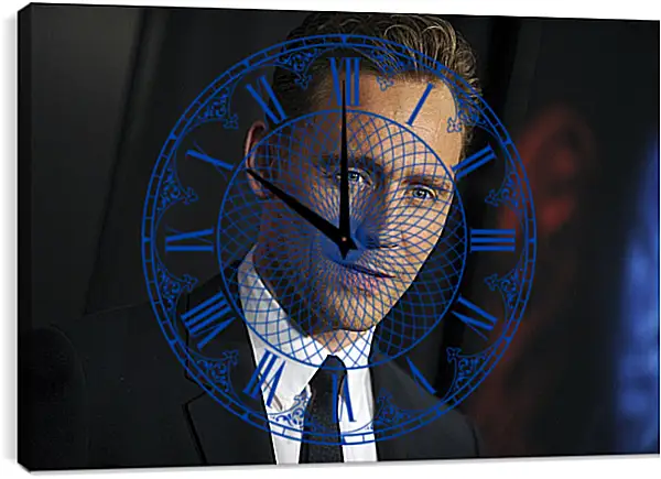 Часы картина - Том Хиддлстон. Thomas Hiddleston Часы картина - Том Хиддлстон. Thomas Hiddleston