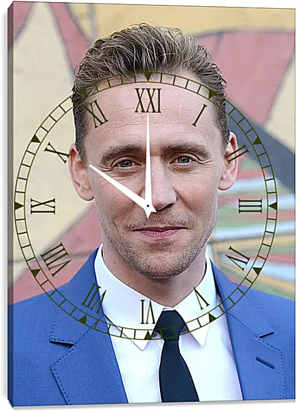 Часы картина - Том Хиддлстон. Thomas Hiddleston Часы картина - Том Хиддлстон. Thomas Hiddleston