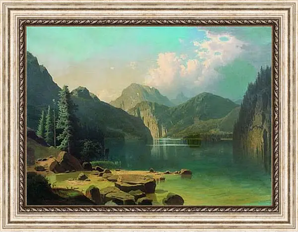Картина в раме - Горное озеро. Мещерский Арсений Картина в раме - Горное озеро. Мещерский Арсений