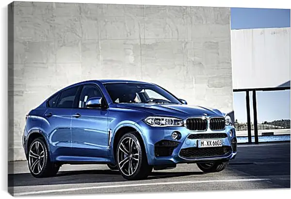 Постер на подрамнике - Синяя BMW Постер на подрамнике - Синяя BMW