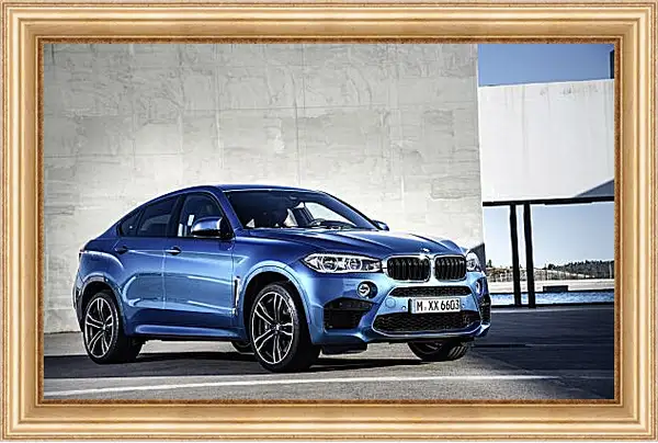 Картина в раме - Синяя BMW Картина в раме - Синяя BMW