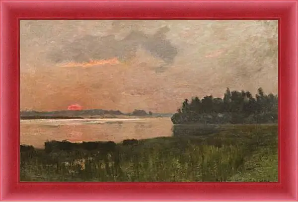 Картина в раме - Закат. Левитан Исаак Картина в раме - Закат. Левитан Исаак