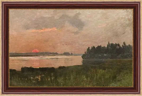 Картина в раме - Закат. Левитан Исаак Картина в раме - Закат. Левитан Исаак