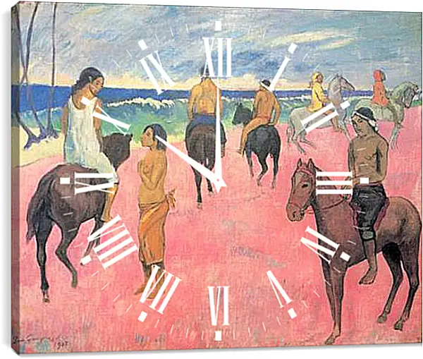 Часы картина - Reiter am Strand Часы картина - Reiter am Strand