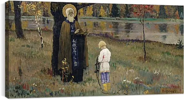 Постер на подрамнике - Видение отроку Варфоломею 2. Нестеров Михаил Постер на подрамнике - Видение отроку Варфоломею 2. Нестеров Михаил