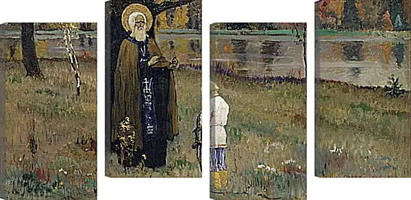 Модульная картина - Видение отроку Варфоломею 2. Нестеров Михаил Модульная картина - Видение отроку Варфоломею 2. Нестеров Михаил