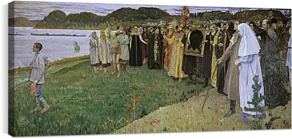 Постер на подрамнике - На Руси. Нестеров Михаил Постер на подрамнике - На Руси. Нестеров Михаил