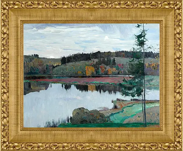 Картина в раме - Осенний пейзаж. Нестеров Михаил Картина в раме - Осенний пейзаж. Нестеров Михаил