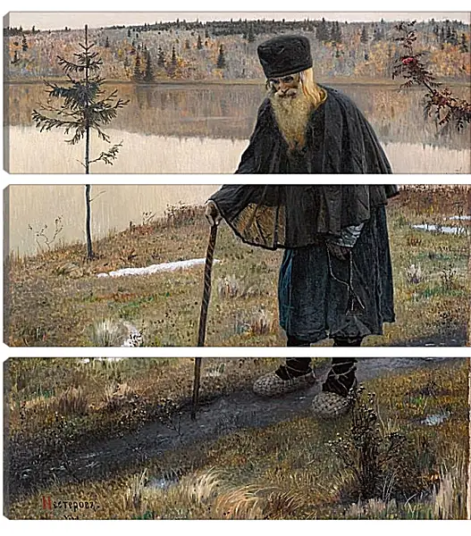 Модульная картина - Пустынник. Нестеров Михаил Модульная картина - Пустынник. Нестеров Михаил