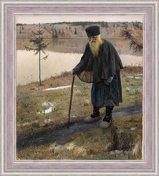 Картина в раме - Пустынник. Нестеров Михаил Картина в раме - Пустынник. Нестеров Михаил