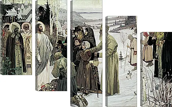Модульная картина - Святая Русь. Нестеров Михаил Модульная картина - Святая Русь. Нестеров Михаил