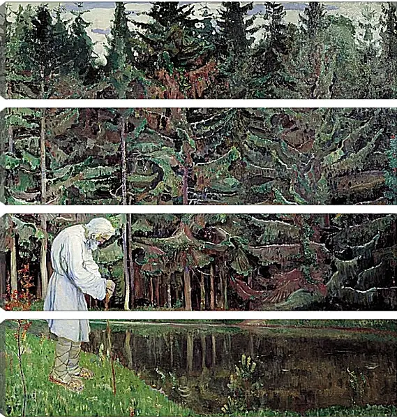 Модульная картина - Старец. Нестеров Михаил Модульная картина - Старец. Нестеров Михаил