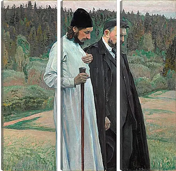 Модульная картина - Философы. Нестеров Михаил Модульная картина - Философы. Нестеров Михаил