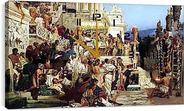 Часы картина - Светочи христианства. Семирадский Генрих Часы картина - Светочи христианства. Семирадский Генрих