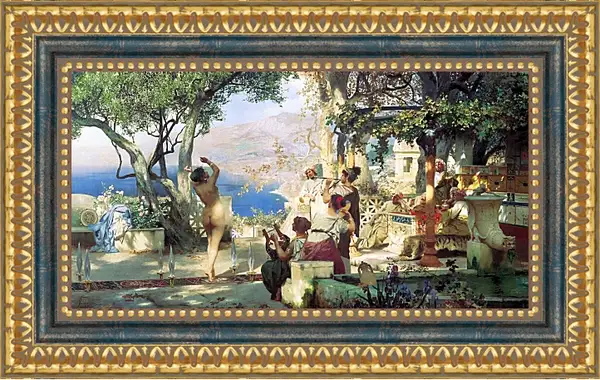 Картина в раме - Танец среди мечей. Семирадский Генрих Картина в раме - Танец среди мечей. Семирадский Генрих