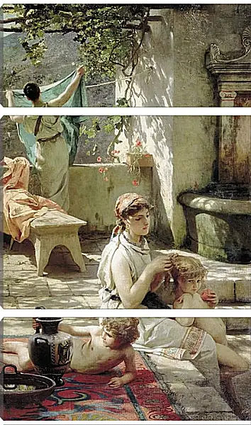 Модульная картина - У водоема. Семирадский Генрих Модульная картина - У водоема. Семирадский Генрих