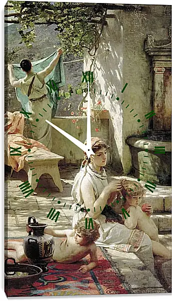 Часы картина - У водоема. Семирадский Генрих Часы картина - У водоема. Семирадский Генрих
