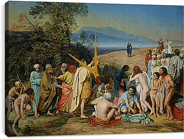 Часы картина - Явление Христа. Иванов Александр Часы картина - Явление Христа. Иванов Александр