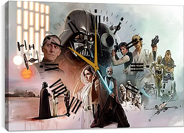Часы картина - Звёздные войны. Star Wars Часы картина - Звёздные войны. Star Wars