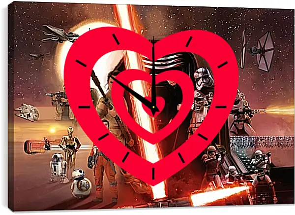 Часы картина - Звёздные войны. Star Wars Часы картина - Звёздные войны. Star Wars