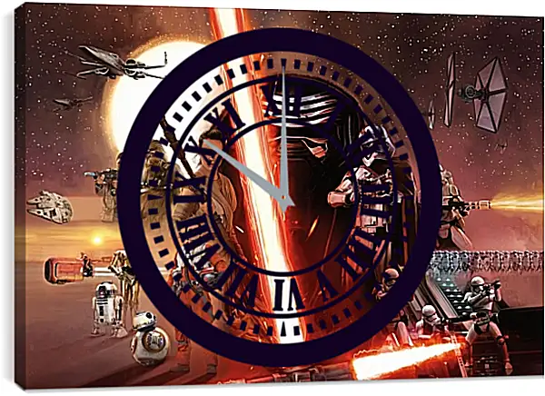 Часы картина - Звёздные войны. Star Wars Часы картина - Звёздные войны. Star Wars