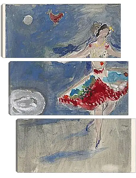 Модульная картина - Zemphira, costume design for Aleko (3). (Земфира, дизайн костюмов для Алеко 3) Марк Шагал Модульная картина - Zemphira, costume design for Aleko (3). (Земфира, дизайн костюмов для Алеко 3) Марк Шагал