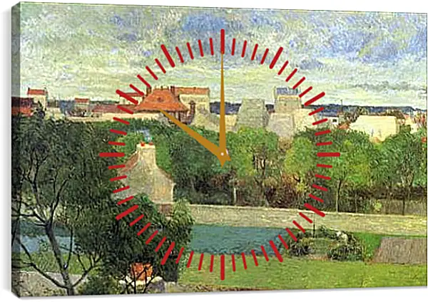 Часы картина - The Market Gardens of Vaugirard. Поль Гоген Часы картина - The Market Gardens of Vaugirard. Поль Гоген