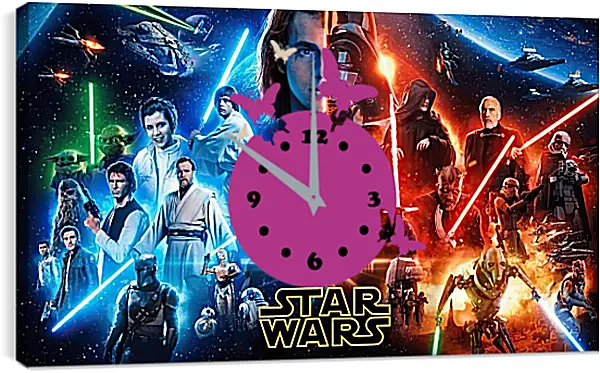 Часы картина - Звёздные войны. Star Wars Часы картина - Звёздные войны. Star Wars