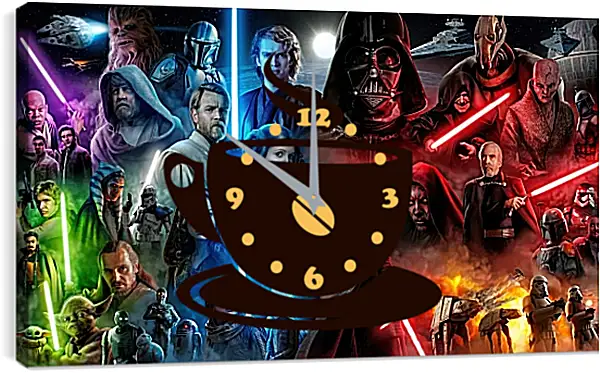 Часы картина - Звёздные войны. Star Wars Часы картина - Звёздные войны. Star Wars