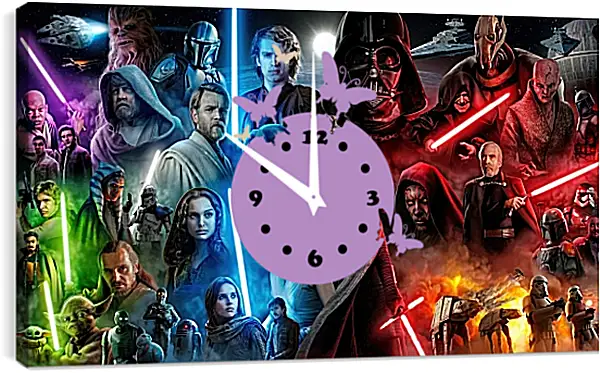 Часы картина - Звёздные войны. Star Wars Часы картина - Звёздные войны. Star Wars